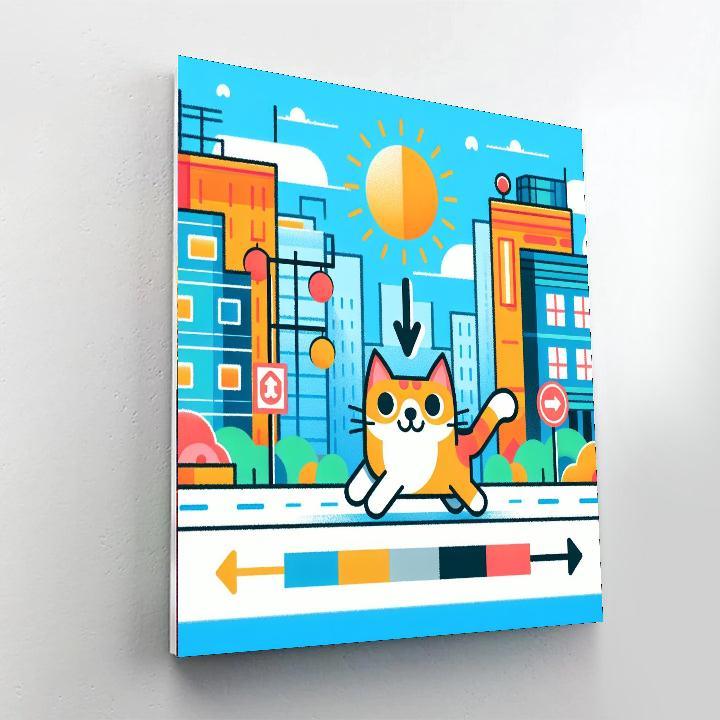 Curious Cat's Urban Adventure Paint By Numbers