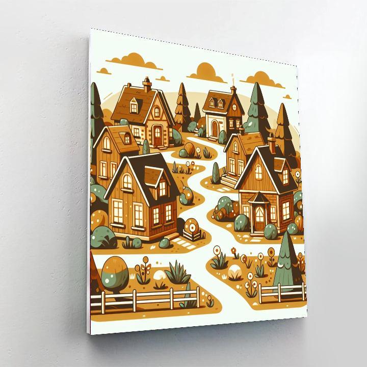 Cozy Cottages Paint By Numbers Art