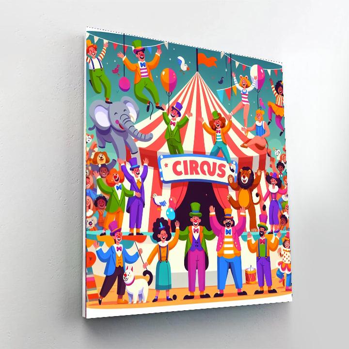 Cheerful Circus Celebration Numbered Painting Kits