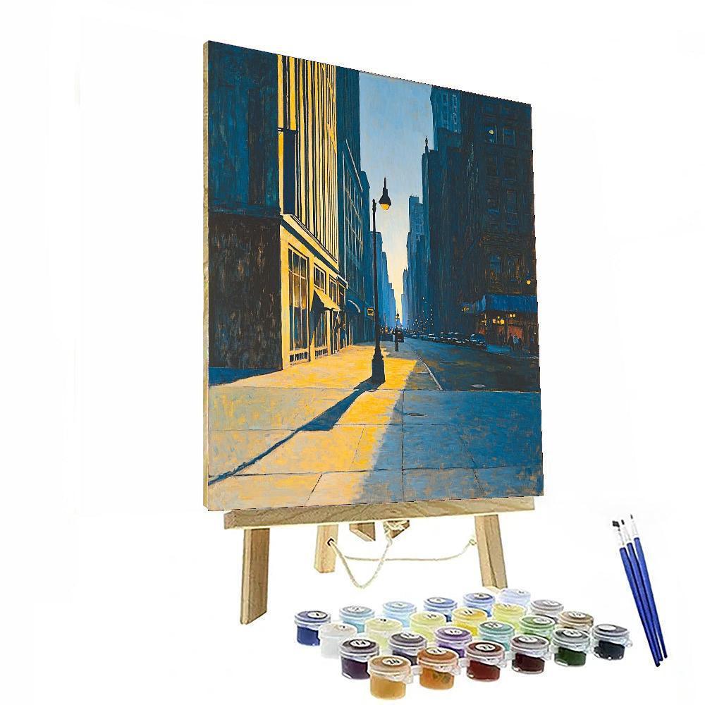 Edward Hopper Inspired Chic Metropolitan Evening  Paint By Numbers