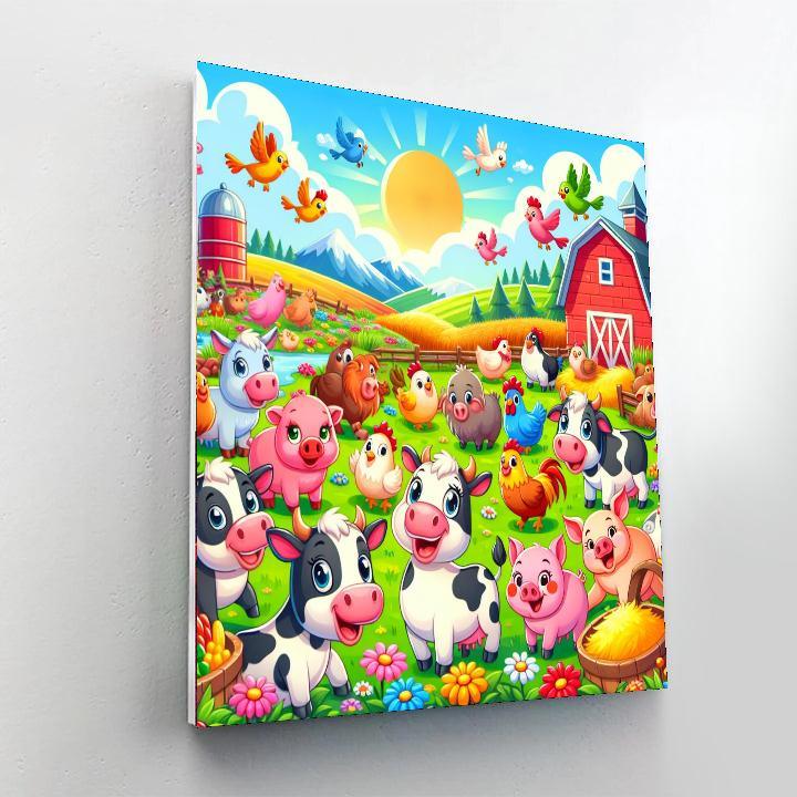 Lively Farm Adventure Number Painting