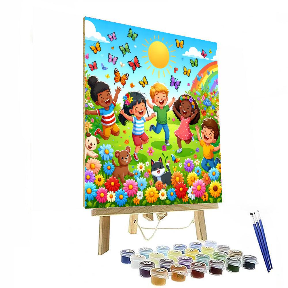 Joyful Spring Adventure Number Painting