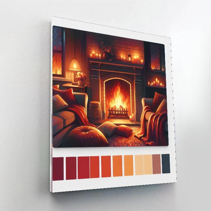 Cozy Fireside Evening Paint By Color