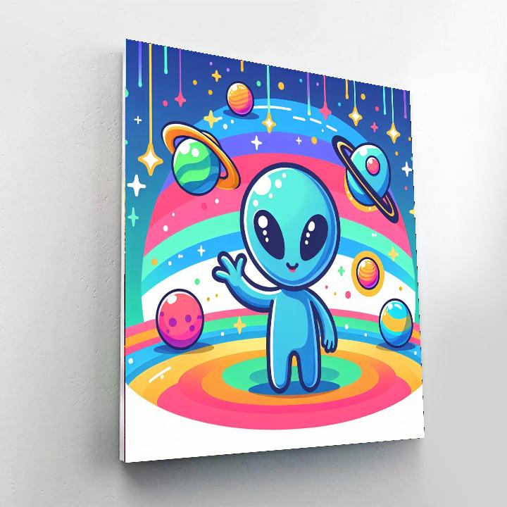 Galaxy Alien Friends Paint By Numbers Kits