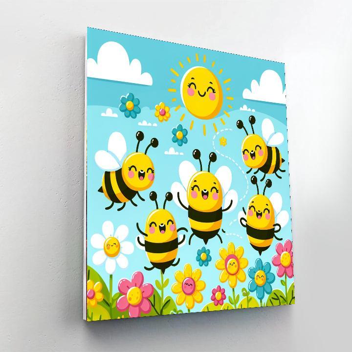 Buzzy Bees In The Sunlight Paint By Numbers
