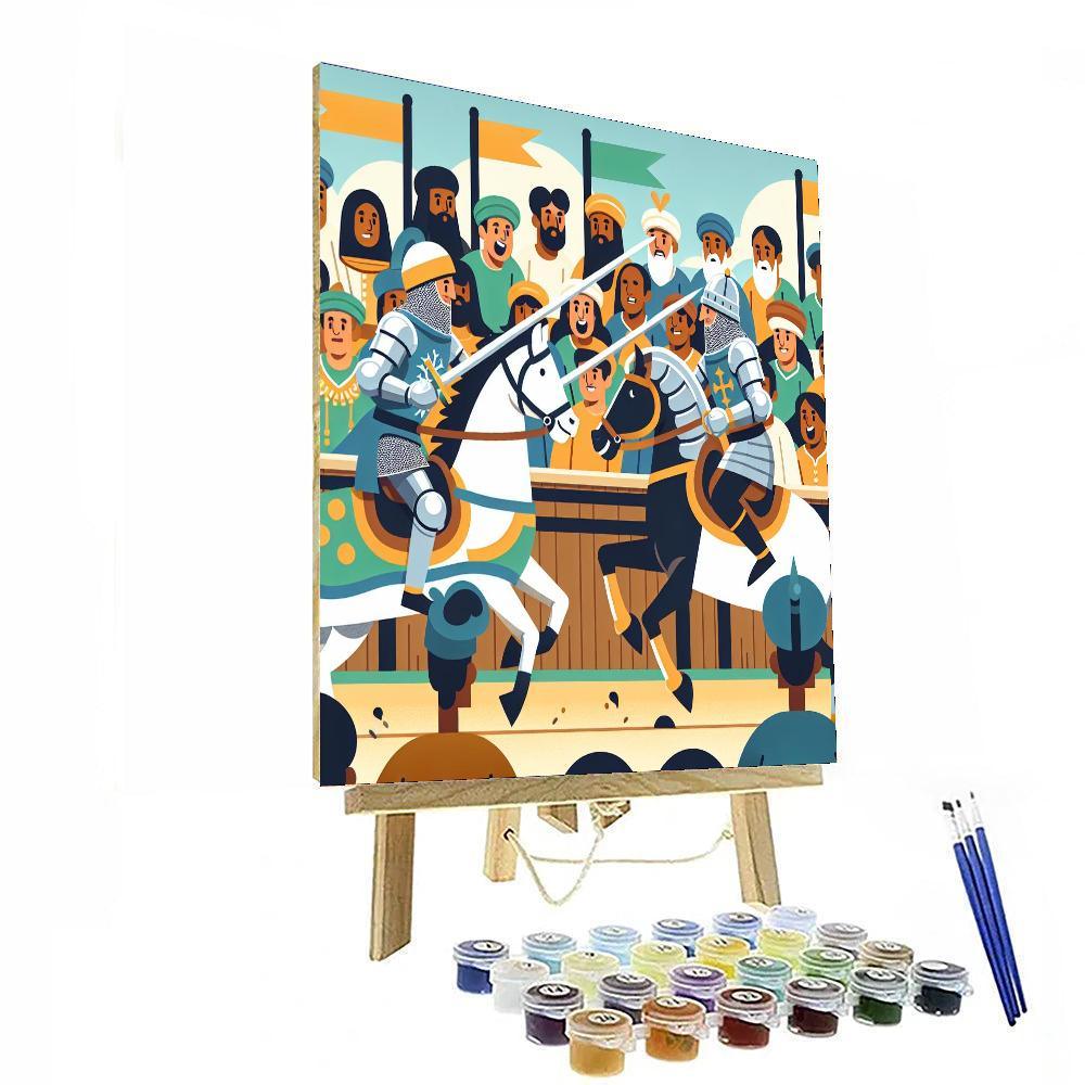 Medieval Knight Tournament DIY Paint By Numbers