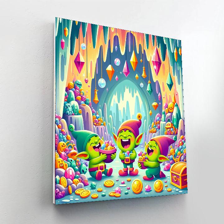 Giggling Goblins Grotto Paint By Numbers Art