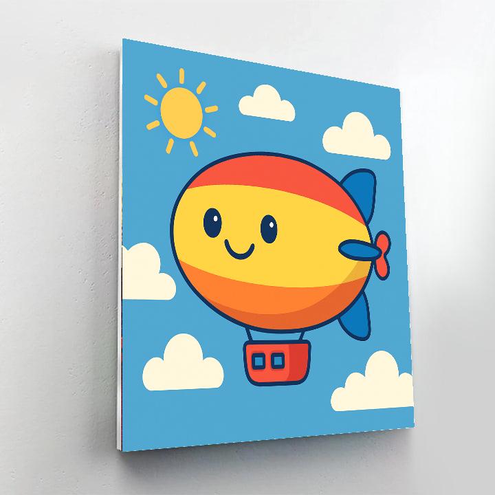 Brilliant Blimp Paint By Numbers Art