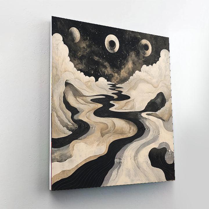 M.C. Escher Inspired Cosmic Illusions  Paint By Numbers Kits