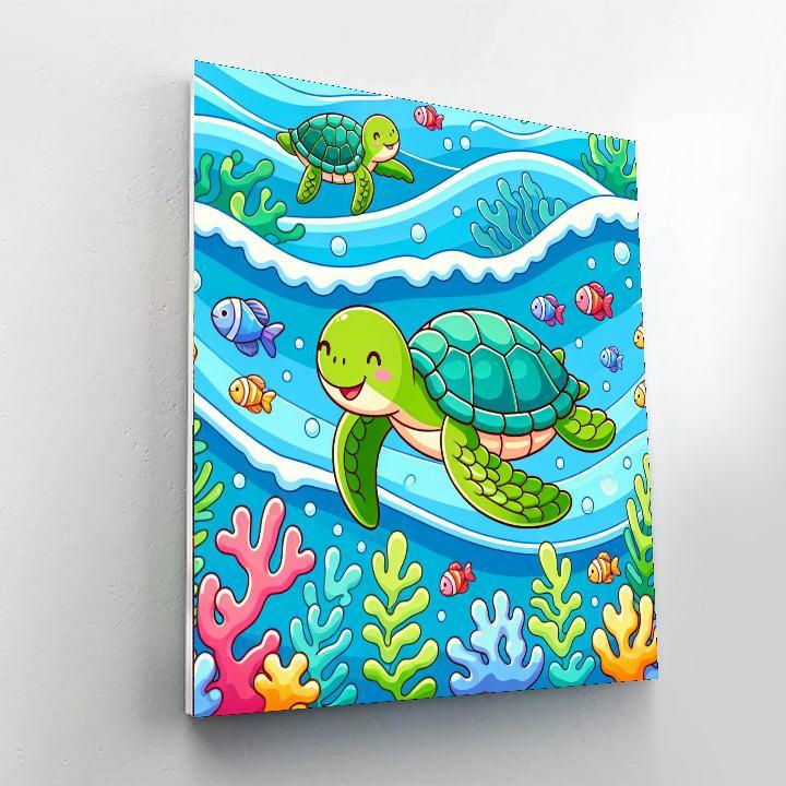 Silly Sea Turtles Number Painting