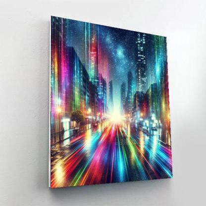 Vibrant City Nightlights Number Painting