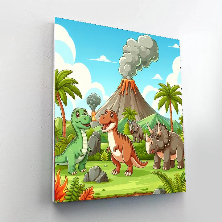 Jurassic Adventure Land Paint By Number