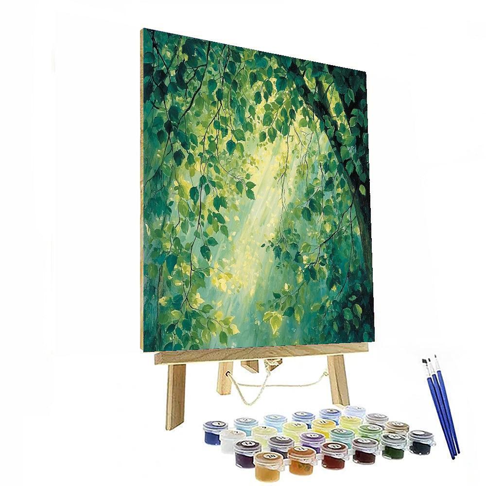 Leonardo Da Vinci Inspired Lush Canopy Exploration  Painting Number Kit