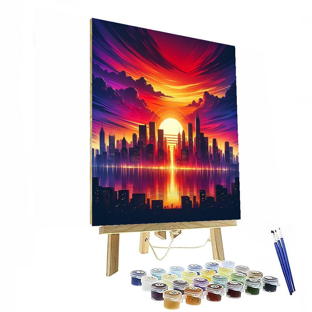 Urban Sunset Boulevard Paint By Numbers Kits