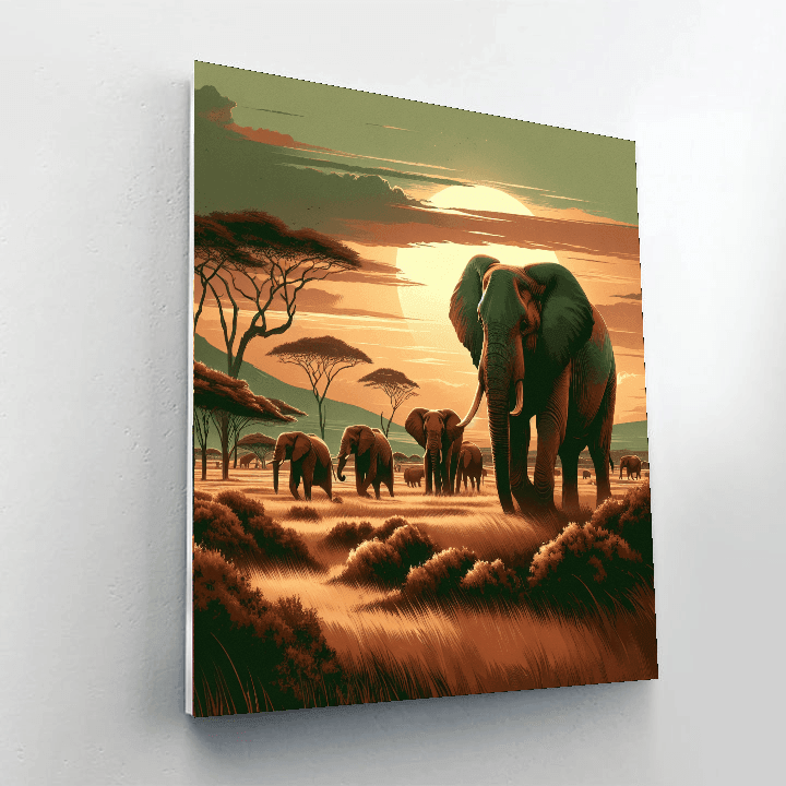 Elephant Elegance Paint By Numbers