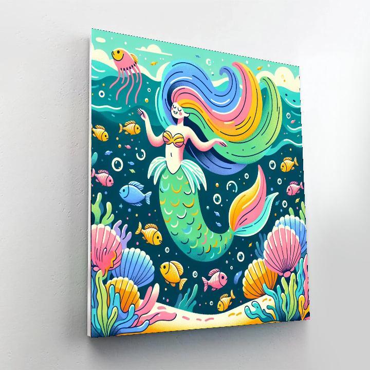 Fantastic Mermaid's Cove Painting By Numbers Kit