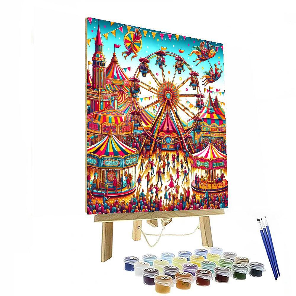 Joyful Summer Fair Paint By Numbers Art