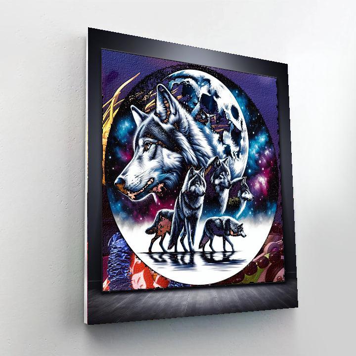 Majestic Wolf Pack Painting By Numbers Kit