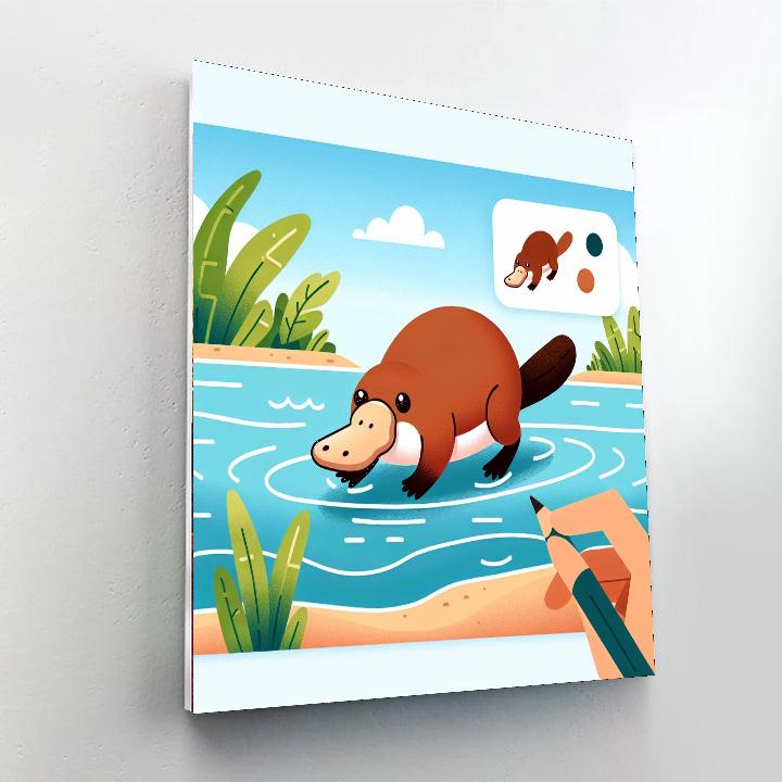 Prancing Platypus Paint By Numbers Art
