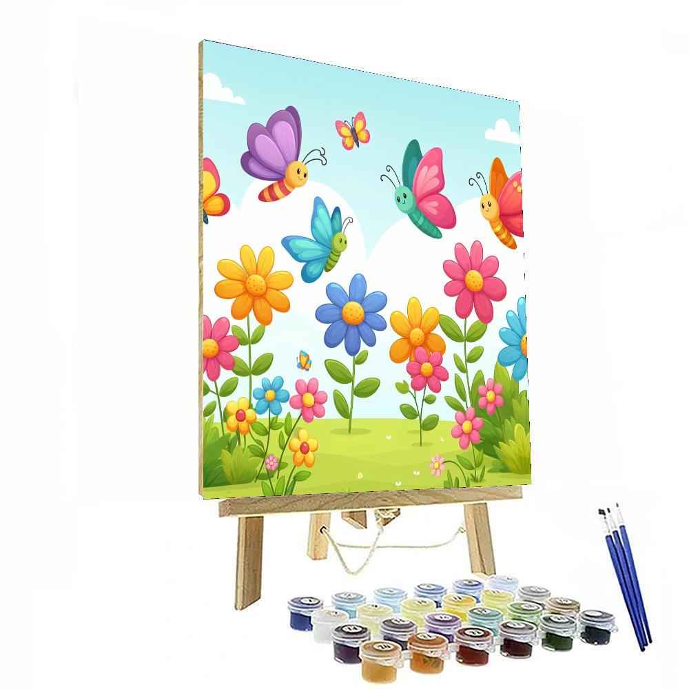Butterfly Harmony Haven Painting By Numbers Kit
