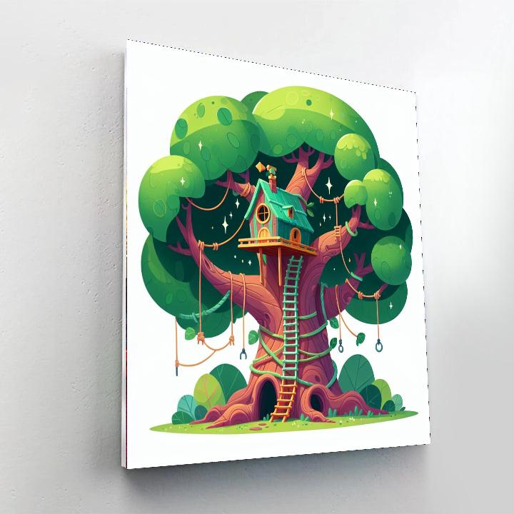 Magical Treehouse Tales Paint By Numbers Art