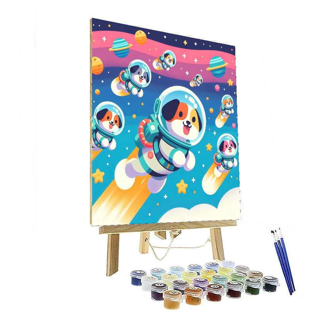 Space Adventure Dogs Paint By Numbers