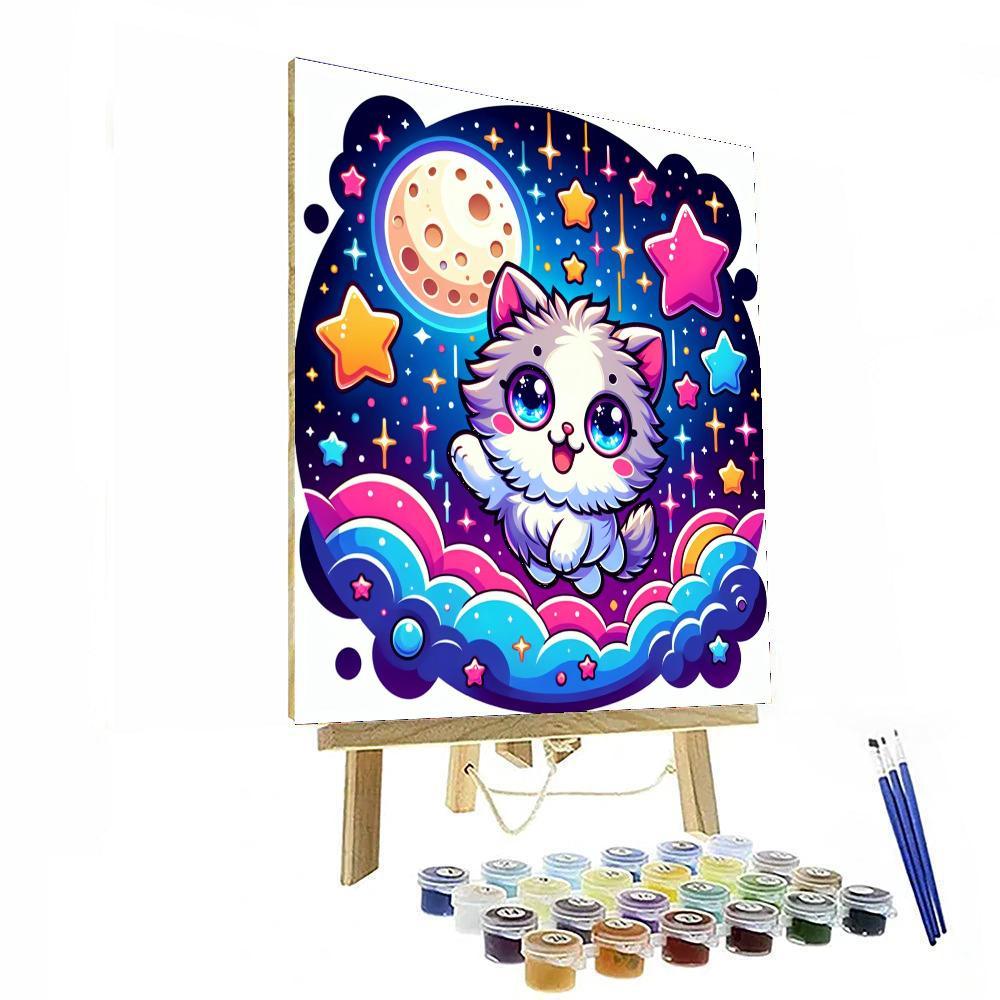 Cosmic Kitten Number Painting