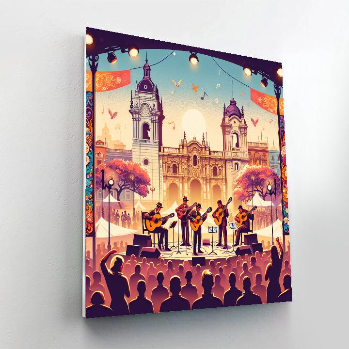 Lima International Guitar Festival - Peru Paint By Numbers Art