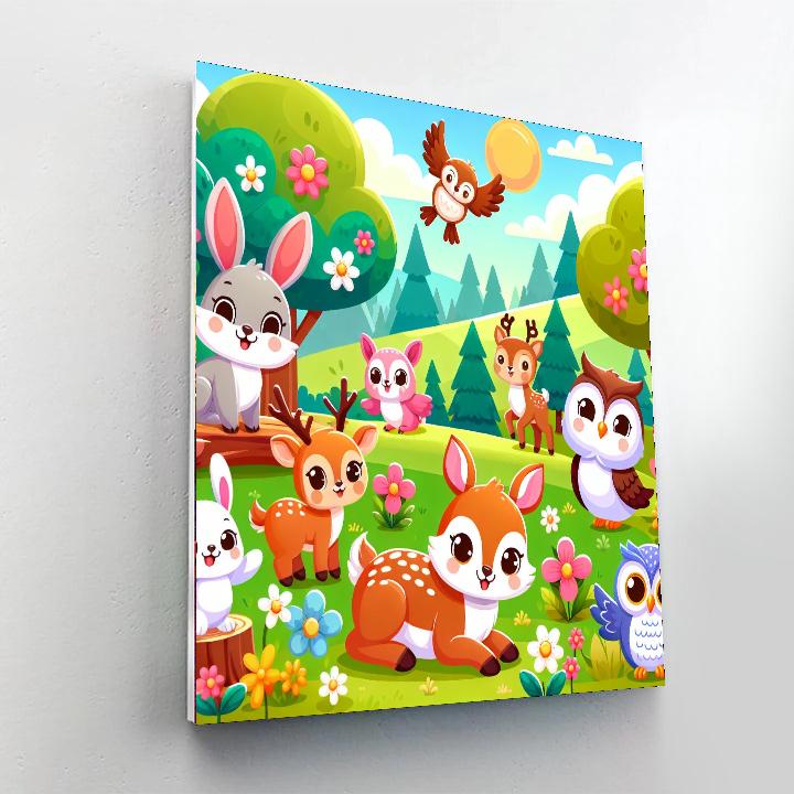 Adventure With Forest Friends Paint By Numbers Art