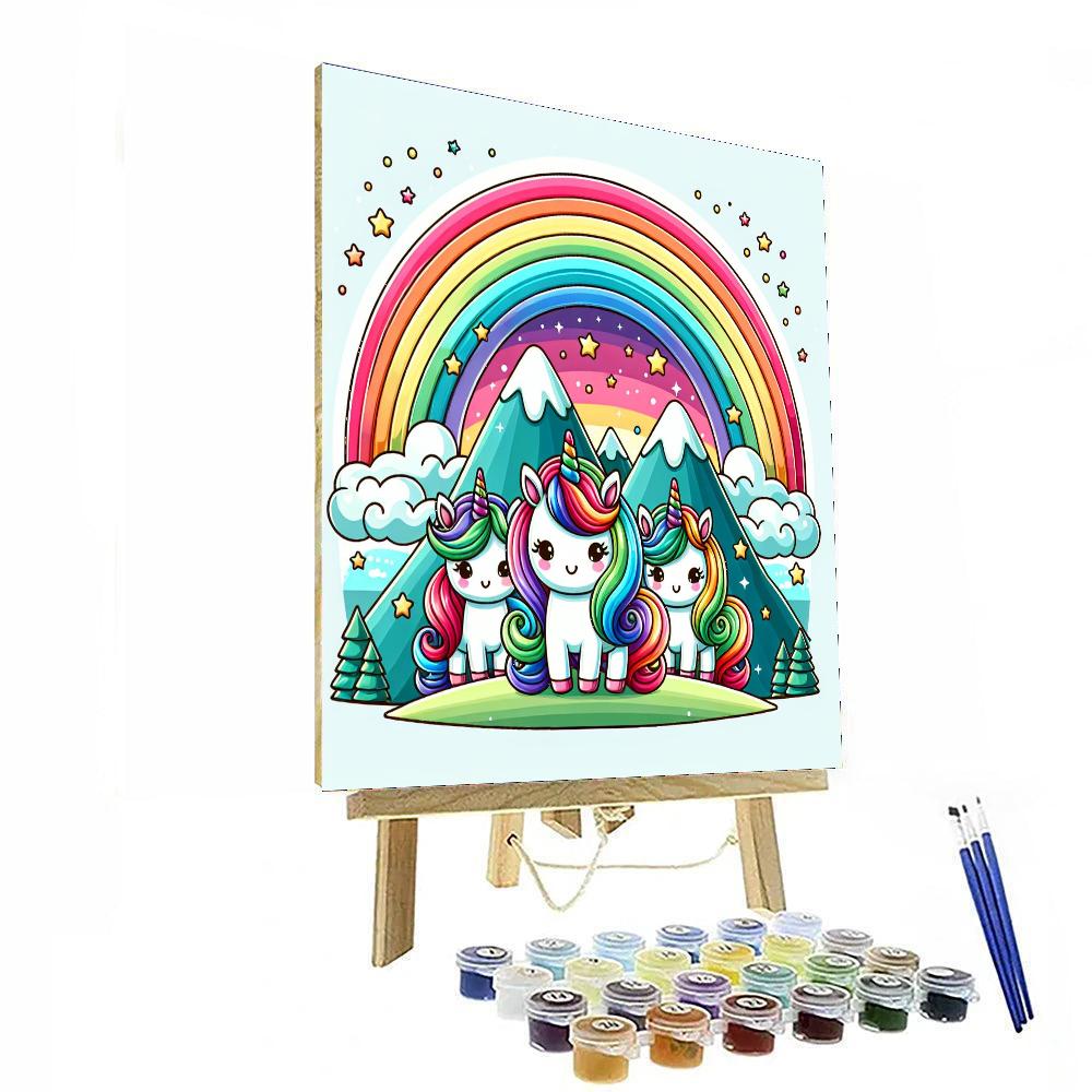 Magical Mountain Unicorns Numbered Painting Kits