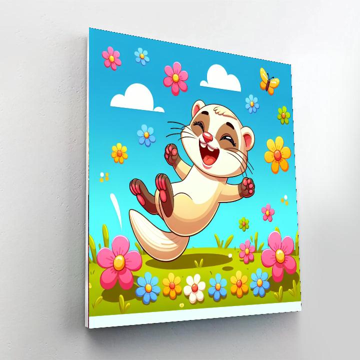 Funny Ferret Numbered Painting Kits