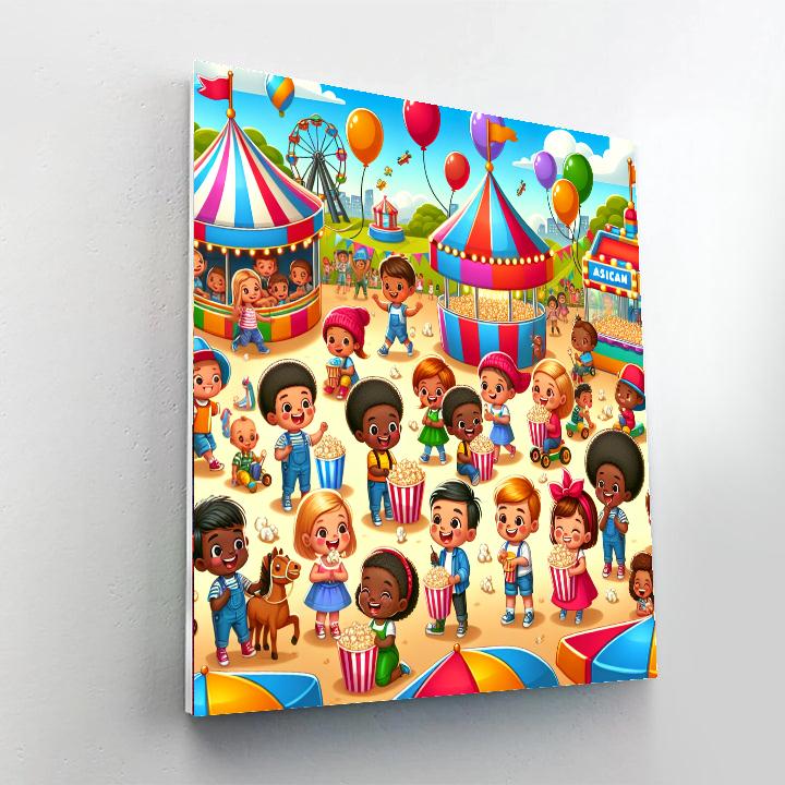Exciting Carnival Adventure Number Painting