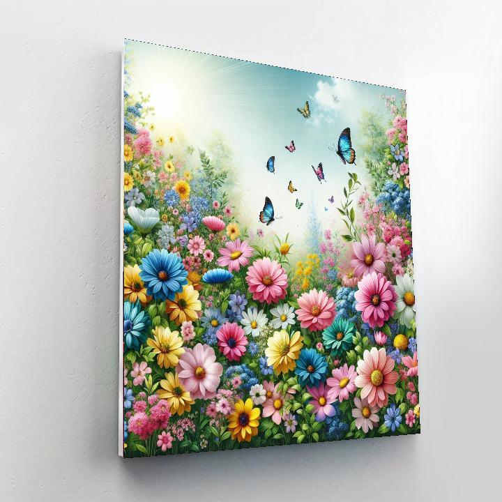 Joyful Garden Of Flowers Painting By Numbers Kit