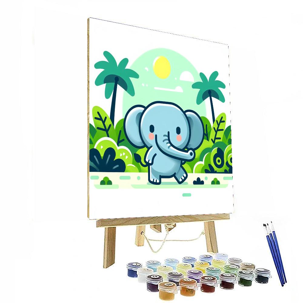 Exploring Elephant DIY Paint By Numbers