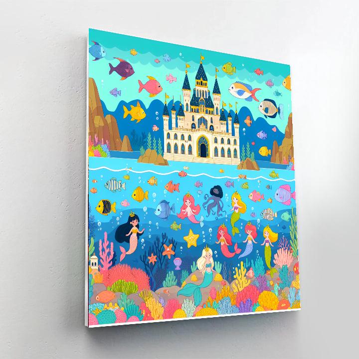Underwater Palace Of Wonders Number Painting