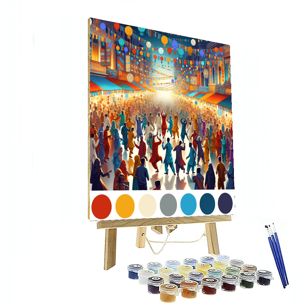 Lively Festival Nights Number Painting