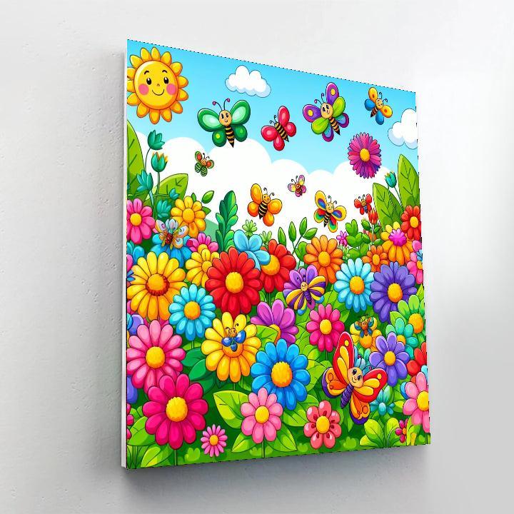 Vibrant Garden Fun Painting By Numbers Kit