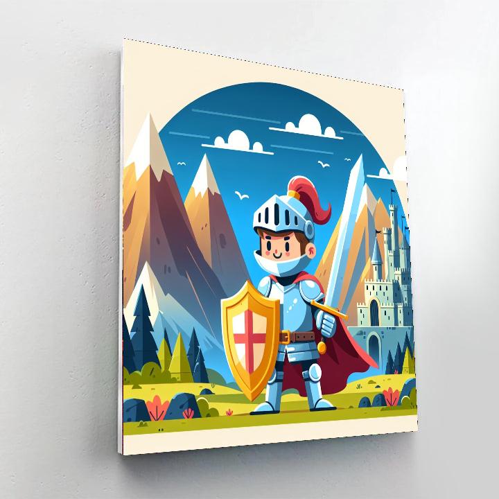 Knight's Courageous Tale Painting By Numbers Kit