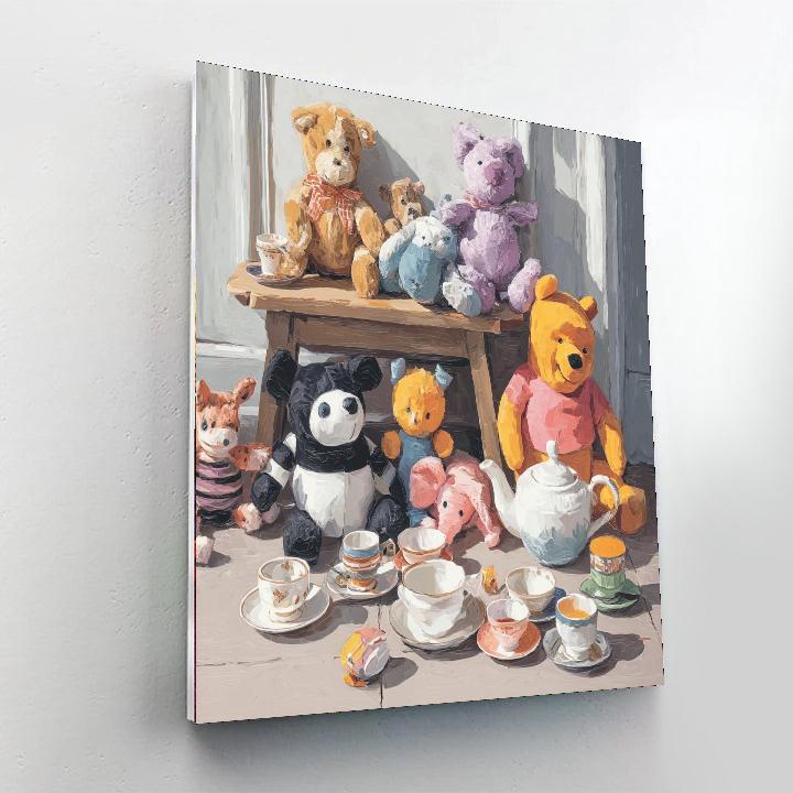 Tea Party With Teddy Number Painting