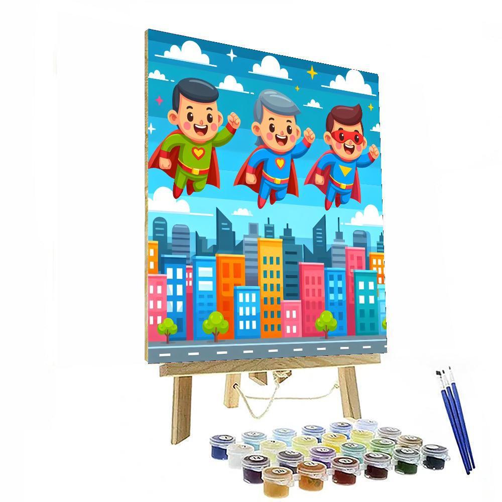 Fun Superheroes DIY Paint By Numbers