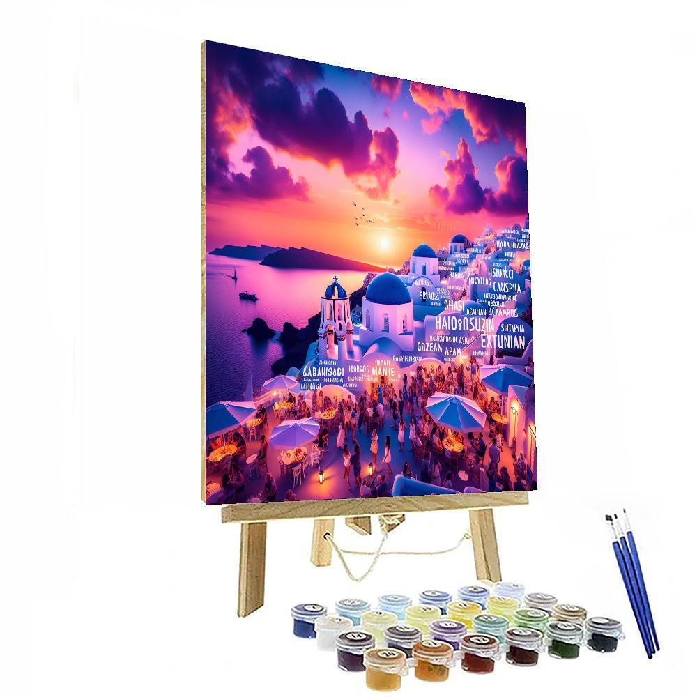 Santorini Sunset Festival - Greece Paint By Numbers