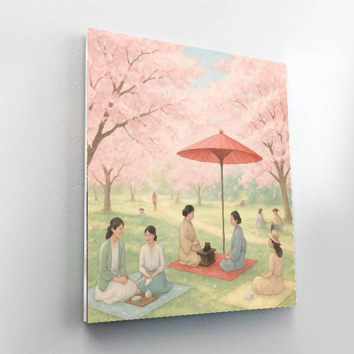 Hanami - Cherry Blossom Festival - Japan DIY Paint By Numbers