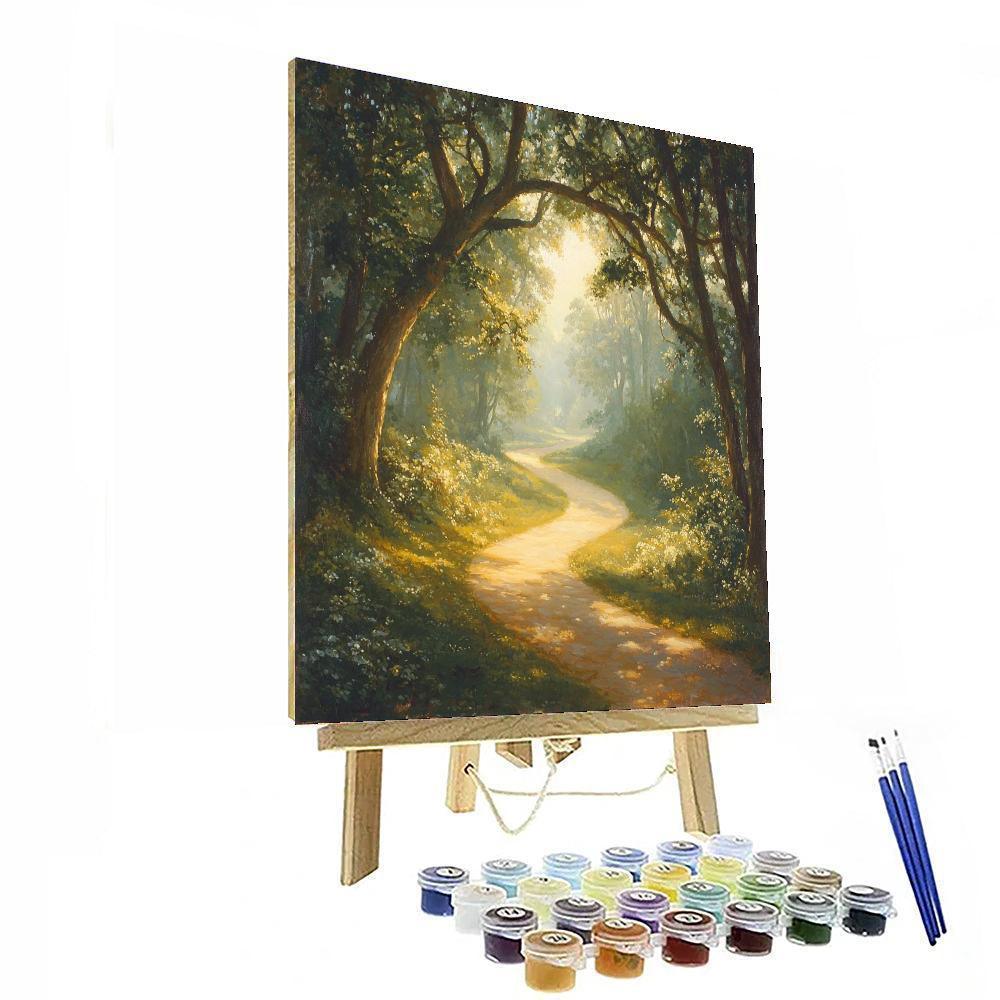 Thomas Cole Inspired Peaceful Woodland Path  Paint By Numbers