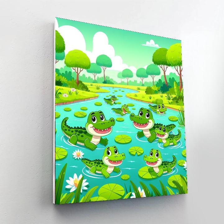 Adventurous Alligators Number Painting
