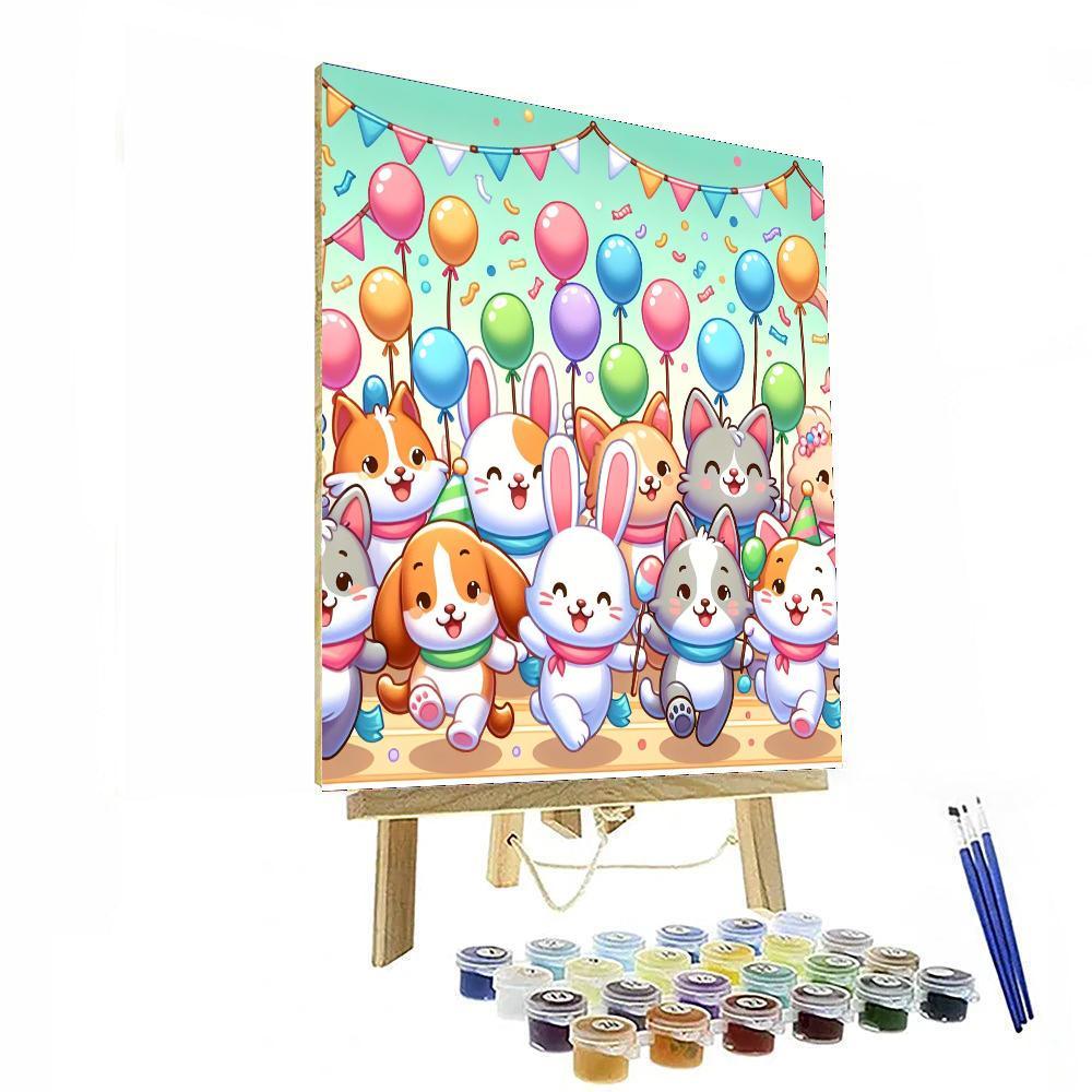 Cute Critter Parade Paint By Number