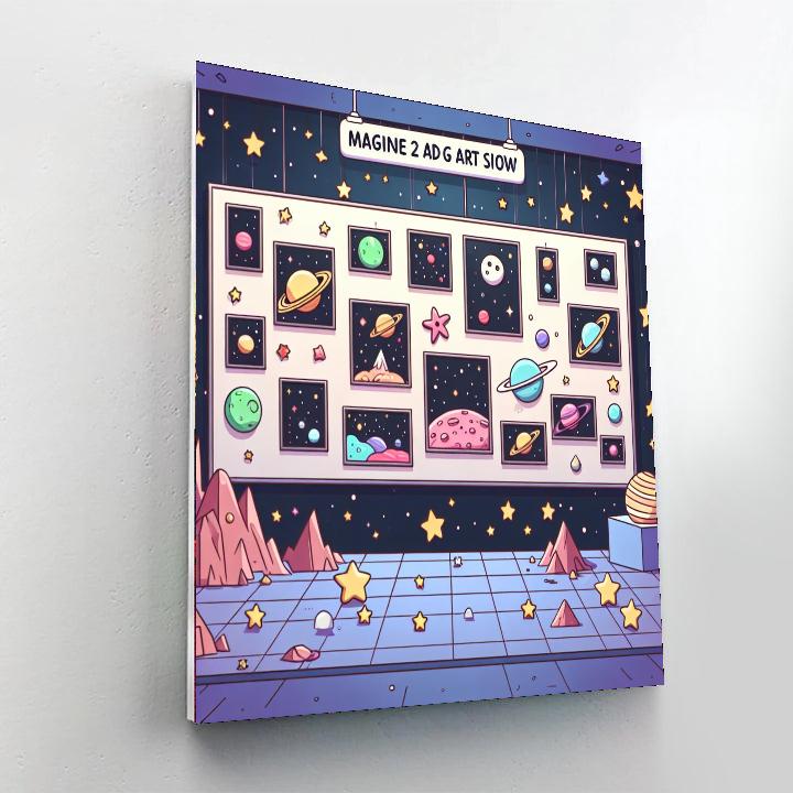 Outer Space Art Show Number Painting