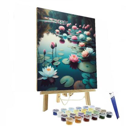 Pondside Lotus Harmony Paint By Number