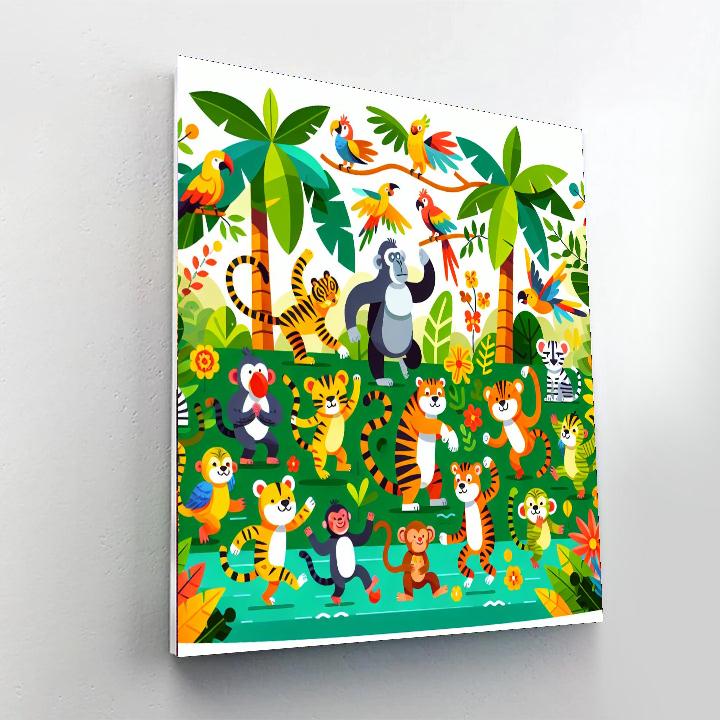 Joyful Jungle Jubilee Painting By Numbers Kit