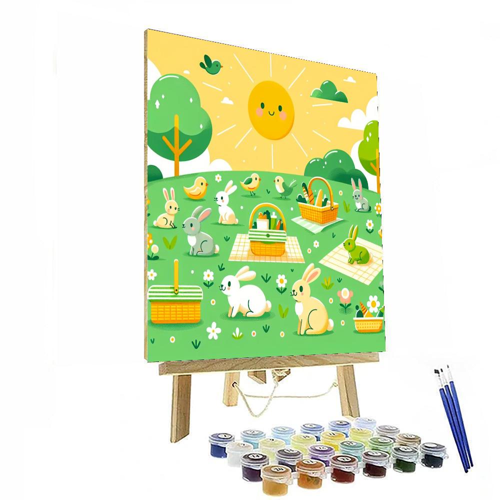 Cheerful Countryside Picnic Paint By Color