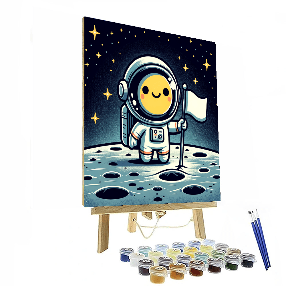 Astronaut Moon Landing Paint By Number